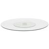 VidaXL Rotating Serving Plate Transparent 60 Cm Tempered Glass
