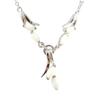 [H5375] - Silver Necklace 'Goddess Opal' Silver White (rhodium-plated) - 35x5 Mm