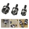 3Pcs Chamfer Countersink Kit High Strength Save Labor Long Lifespan Useful Wood Metal Boring Drill Bits Workshop Supplies