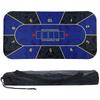 Trading Card Heaven Poker Mat Texas Play Mat Casino with Storage Bag 90 X Hold'em (Dark Blue, 180cm)