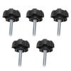 5PCS Plastic Five Pointed Star Knob Replacement M630 Hand Knob Tightening Screw