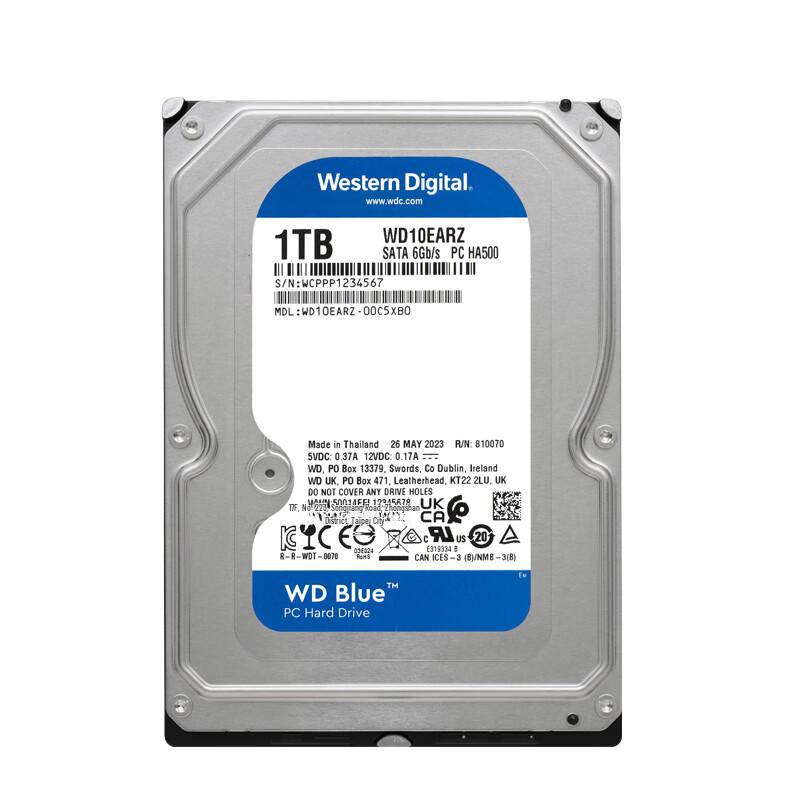WD Blue 3.5" Mechanical Hard Disk, Available In 1TB, 2TB, 4TB, 6TB, with 5400 or 7200 RPM Options.