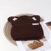 Korean Bow Hat Women's Cute Cat Ear Knitted Hat Outdoor Warm Versatile Wool Hat Student Pullover Cold Hat