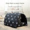 Outdoor Cat House with Rain and Sun Protection, Warm Pet Tent for Stray and Feral Cats, Portable and Foldable Dog House for Travel and Camping