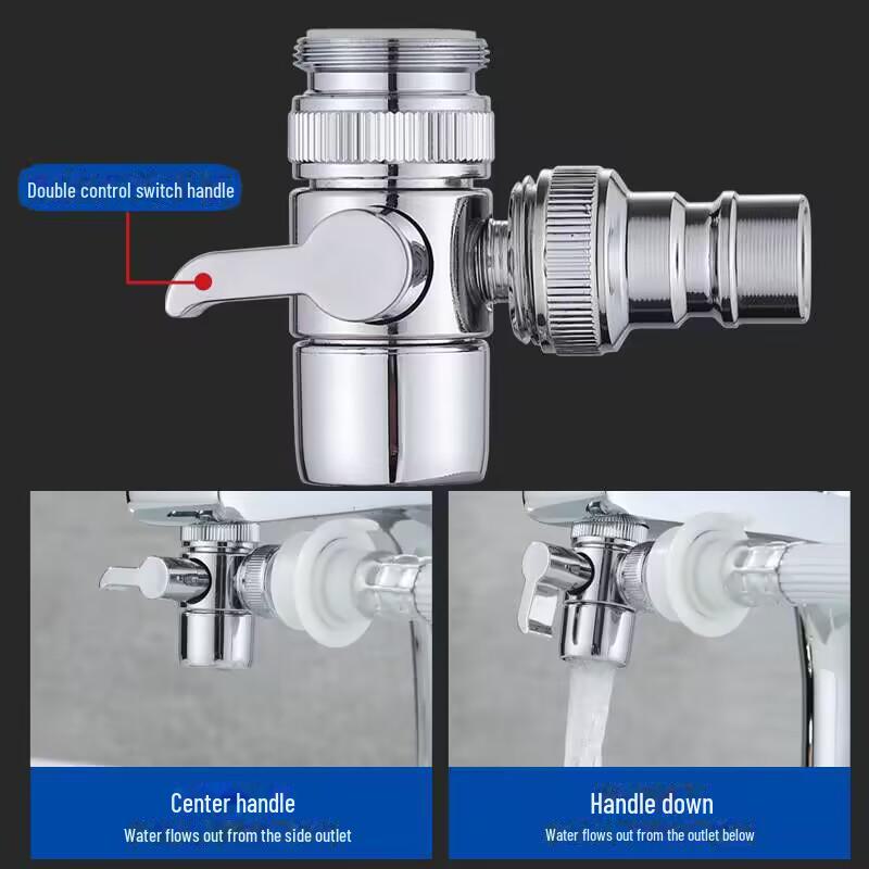 3-Way Diverter Valve for Basin Faucet, Washer Hose, & Shower Head