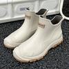 BKQU Fashionable Rain Boots for Men New Rainproof and Waterproof Shoes Short Non-slip Casual Fishing Work Rubber Shoes