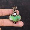 Chrysoprase Pendant Copper Wire Wrapped Gemstone Pendant Copper Jewelry Rainbow Moonstone Pendant Designer Jewelry For Gift Handmade Pendant