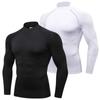 Men's High-necked Sports Long Sleeves T-shirts Skinny Fitness Clothes Yoga Training Running Quick-drying Cycling Tights Top