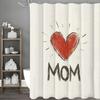 Happy Mother's Day Love Shower Curtain, Bathroom Decorative Shower Curtain, Waterproof Shower Curtain with Hooks