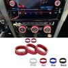 Aluminum Alloy Car Air Conditioning Knob Cover Control Switch Decoration Ring For Volkswagen VW Golf MK7 2014- Accessories