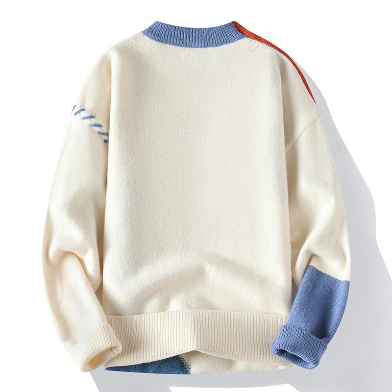 Men's Casual Crew Neck Knitted Sweater - Autumn/Winter Collection