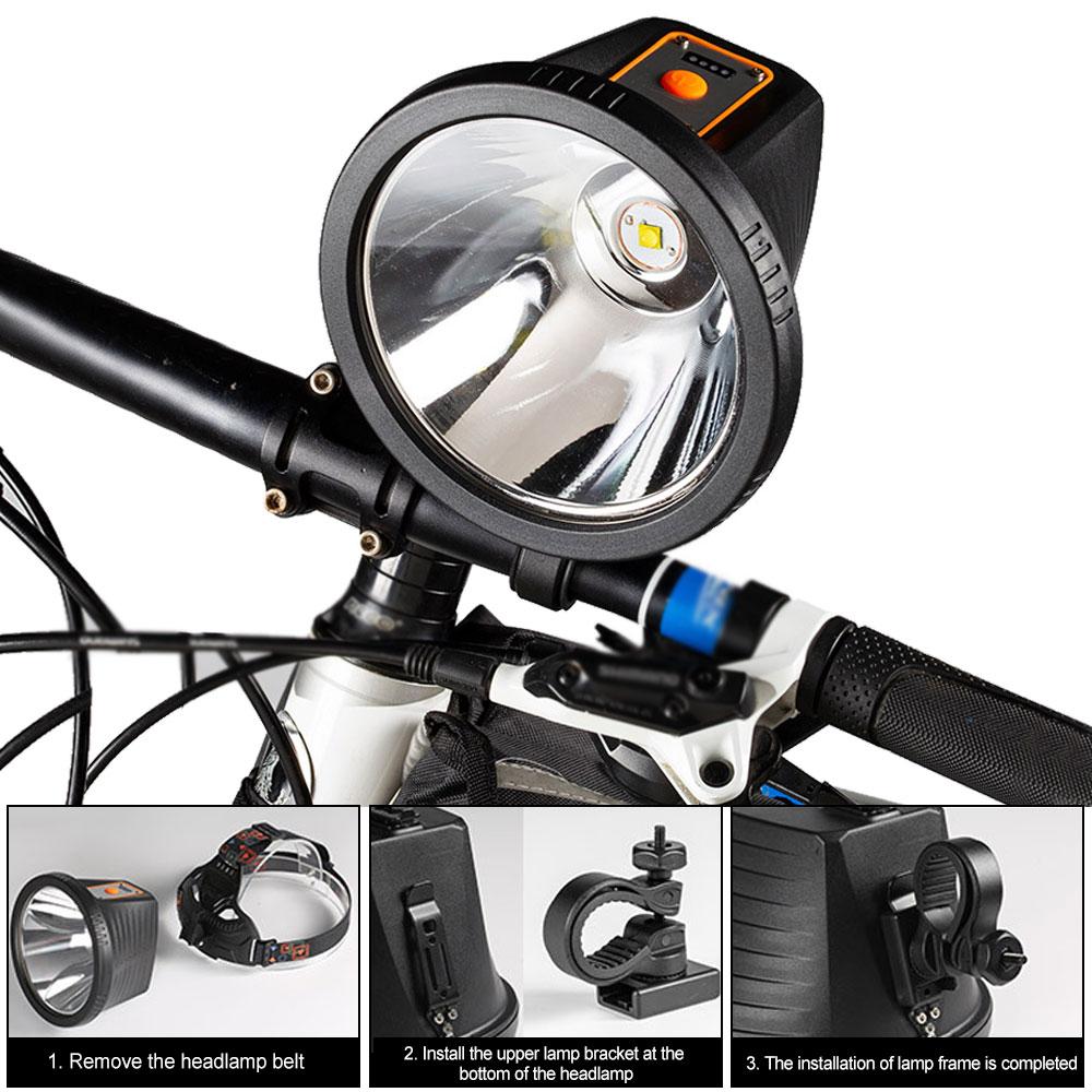 Ultra Bright 20W P50/P70 LED Headlamp USB Rechargeable Waterproof Bicycle Head Light Torch 4 Modes Searchlight Built-in Battery
