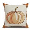 Thanksgiving Linen Pillowcase Autumn Pumpkin Print Pillow Cushion Cover
