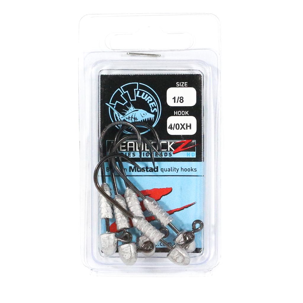 Tackle Tactics TT Headlockz HD Jig Head 1/8 унции 4/0 XH 5 шт. в упаковке (3399)
