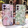 Cute Shockproof Phone Case For MOTO G55 5G Waterproof Soft Case Durable Back Cover Lanyard Anti-dust Silicone Kickstand