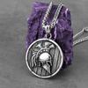 High Quality 316L Stainless Steel Spartan Warrior Shield Helmet Men's Pendant Hip-hop Punk Necklace