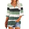 3/4 Sleeve Tops For Women Casual Ruffle V Neck T Shirts  Work Blouses Dressy Tunic Tops