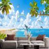 3d Dolphin Wallpaper Seaside Scenery Landscape Wall Mural Bedroom Living Room Hotel Beach Wallpaper Home Decor