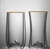 Creative Double-layer Artistic Conception Transparent Glass Cup High Temperature Resistant Tea Cup Water Cup Milk Cup