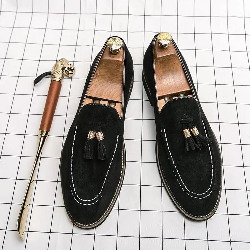 Man Casual Shoe Loafers Leather Shoes for Men Slip-on With Tassels Shipping Free Comfortable Sale New In 2024 Trend Low Price Pu