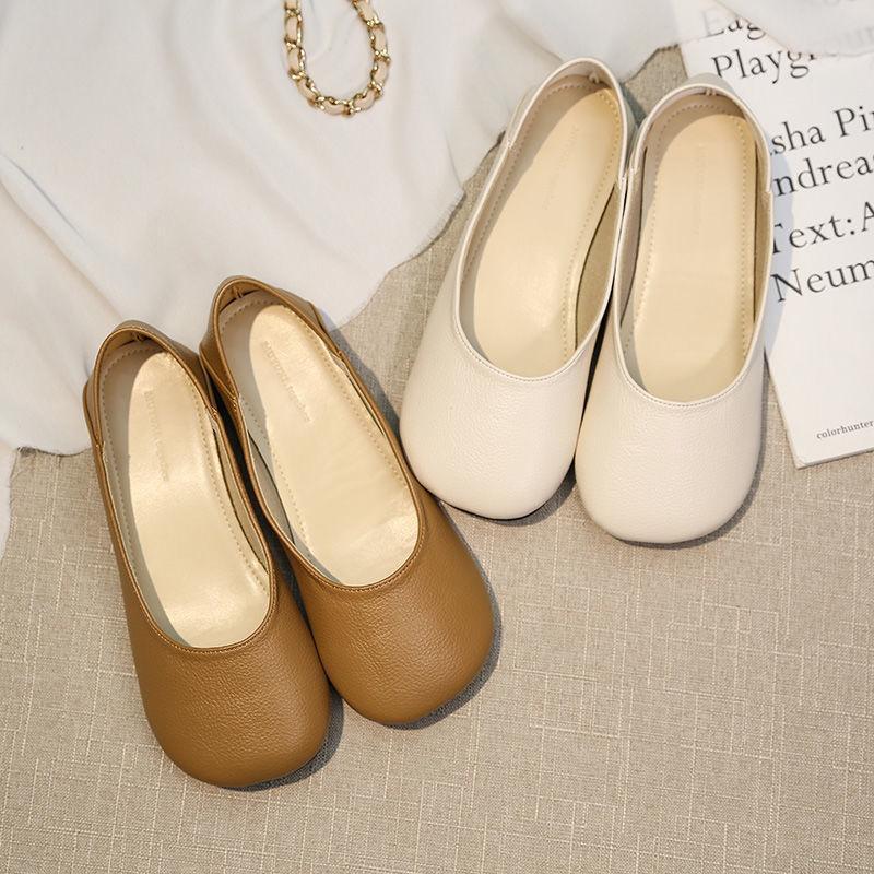 Women's French Grandma Shoes Women's 2025 Spring and Autumn New Korean Version Versatile Student Flat Bottom Shallow Mouth Single Shoes Retro Squar