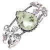 Prehnite Marlene Gemstone Handmade Silver Jewelry Cuff Bracelets 7''Adjustable