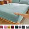 Winter Plush Elastic Fitted Sheet Double Bed Sheet Soft Warm Velvet Bedspread Mattress Cover Bed Linen Protector Twin Queen King