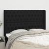 VidaXL Headboard with Ears Black 147x16x118-128 Cm Fabric3119916