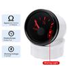 2" 52mm Fuel Level Gauge with Alarm Red Light 0-190 Ohm Pointer Oil Tank Level Meter Indicator 240-33 Ohm Marine Car Waterproof