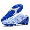 35-45 Men's Low-top Football Shoes Outdoor Long-nailed Blue &White Porcelain Sports Football Boots Large Size Youth Sports Children's Football Boot