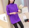 Women's Sweater Mid Length Loose Bottoming Shirt Half Turtleneck Large Size Knit Sweater Top