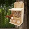 Squirrel Feeders for Outside Wooden Squirrel Window Feeder Nut Bar Squirrel Feeder Multipurpose Chipmunk Feeder Squirrel Snacker