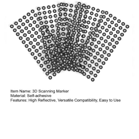 5Pcs 3D Scanning Markers High Reflection Points Self Adhesive Widely Used Universal 3D Tracking Dot Reference Point Markers