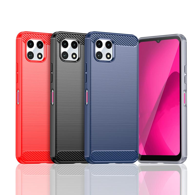 For Cover T-Mobile T Phone 2 Case For T-Mobile T Phone 2 Pro 5G Soft Silicone Carbon Fiber Back Case For T-Mobile T Phone 2 Case