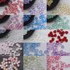 Home Party Supplies Exquisite Jewelry Making 50pcs 6mm Plated Color Loose Beads Glazed Glass Pendant DIY for Love Heart