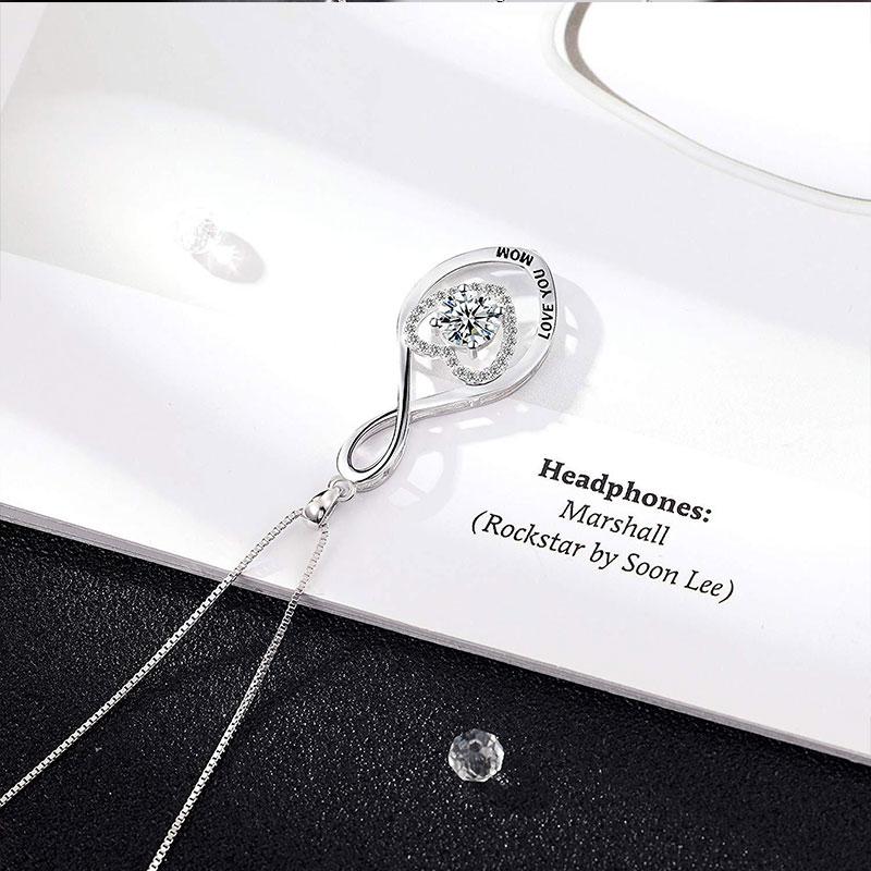 Nehzy 925 Sterling Silver New Woman Fashion Jewelry High Quality Crystal Zircon Heart Pendant Necklace Length 45cm