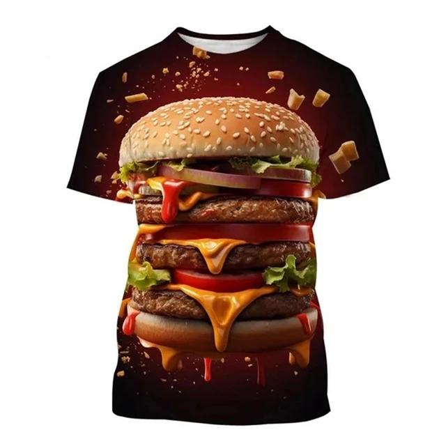 Летняя мода The Hamburg Picture Футболки для мужчин Повседневные футболки с 3D-принтом Хип-хоп Личность Круглый вырез Короткие рукава Топы