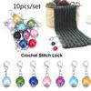 10Pcs Zinc Alloy Artificial Pearl Knitting Stitch Markers Lock Sewing DIY Jewelry Accessory