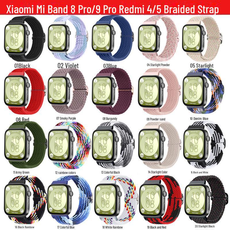 Compatible Woven Strap for Xiaomi Mi Band 8/9 Pro, Redmi Watch 4/5