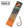 3pcs/pack Carp Fishing Combi Rig Hook Size 2 4 6 Hair Rigs With Booms Loop 35lb/15.9kg For Carp Fishing Tackle Accessories
