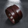 PU Leather Bracelet Punk Vintage Couple Bangle for Men Jewelry Gift