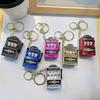 Mini Lucky Jackpot Keyrings Funny Fruit Slot Machine Keychain Slot Machine Key Chains  Funny Toys