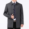Autumn and Winter Buttoned Wool Cadre Jacket Middle-aged Business Executive Leaders Men's Jacket Lapel Dad Jacket