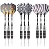 3 Colors 3pcs 155mm Steel Tip Target Throwing Darts Set With Laser Printing Flights