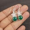 Green Onyx Cab 925 Solid Sterling Silver Earrings, Handmade Gemstone Earrings Jewelry, Gifts For Wife Brand New Earrings