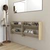 VidaXL Wall-mounted Shoe Cabinets 2 Pcs Sonoma Oak 80x18x60 Cm