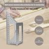 Multifunctional Square 45/90/135 Degree Angle Ruler,Measuring Woodworking Tool,Vertical Saddle