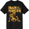 Iron Maiden Unisex T-Shirt: Est. 1975 Claw Yellow Graphic (Black)