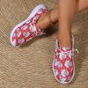 Spring and Autumn New Cartoon Printed Canvas Casual Single Shoes Women's Large Size Flat-soled Single Shoes
