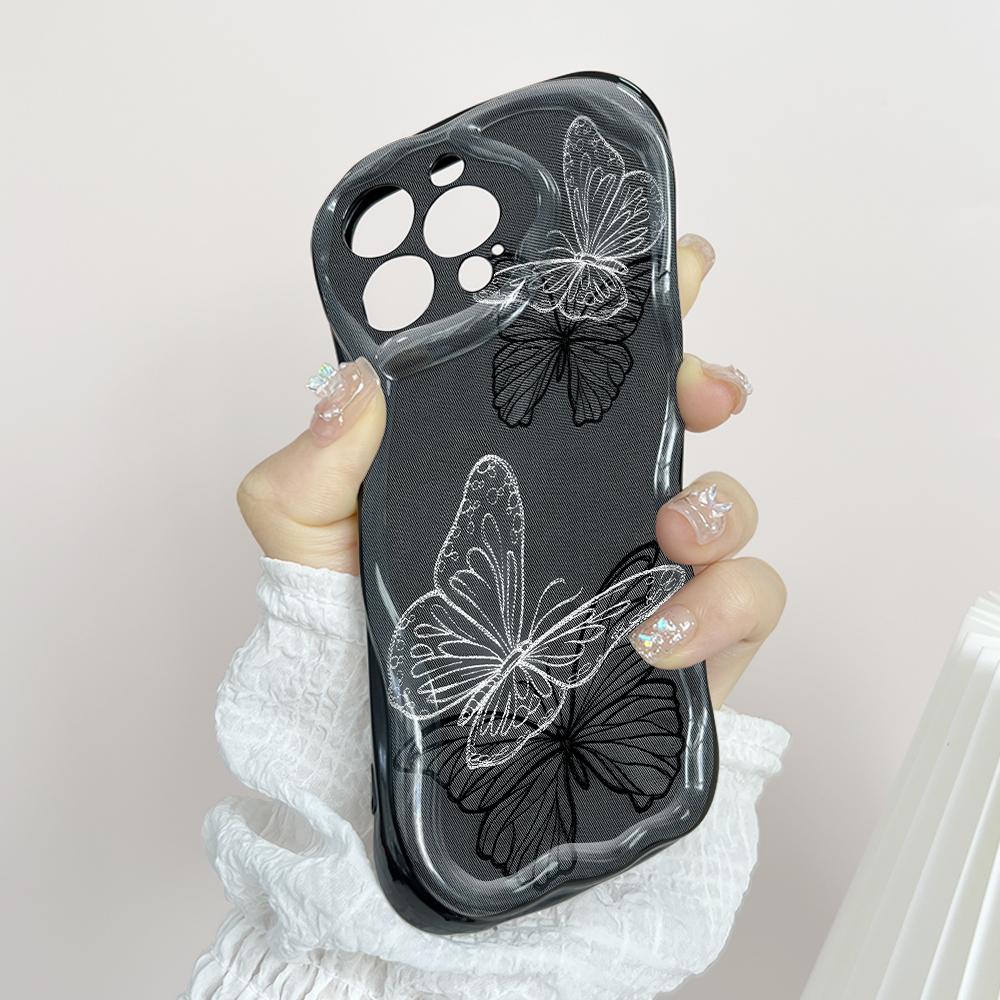 Cute Cartoon Pattern Cream Texture Casing Wavy Edge Soft Silicone Cover Phone Case for OPPO Reno Realme